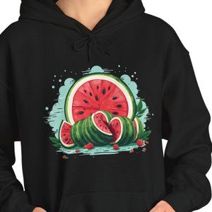 Watermelon Women Men Hoodie Palestine Black Sweatshirt Free Palestine